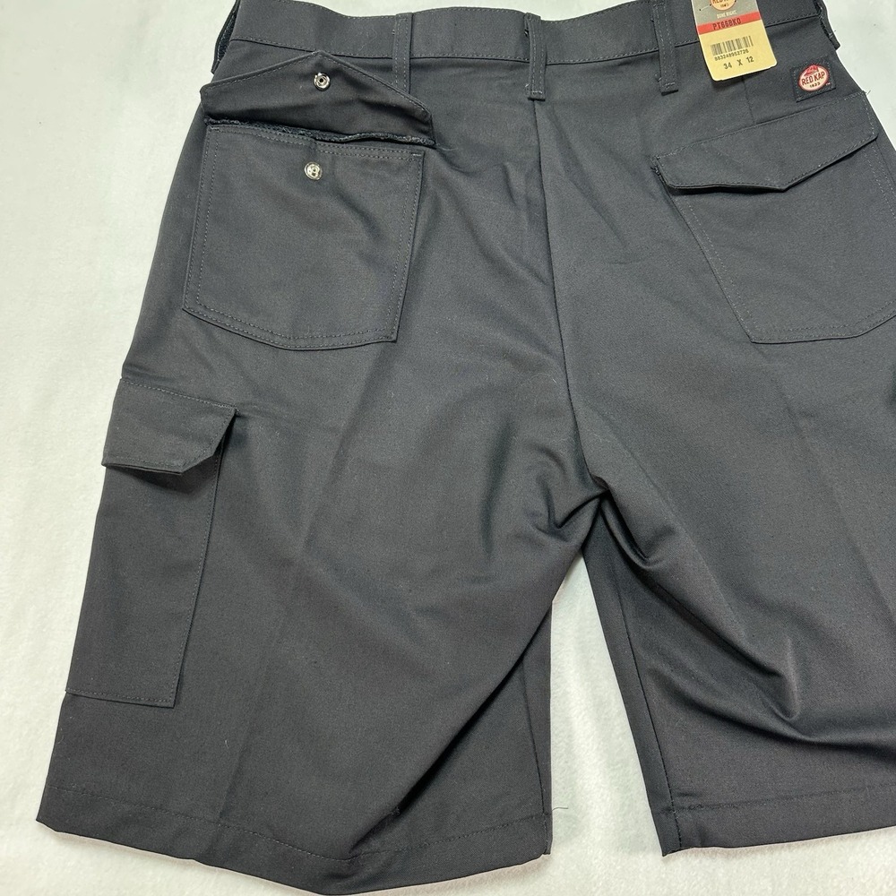Red Kap Cargo Shorts Men's 34x12 Black Workwear Utility Rugged Durable PT66BKO - Picture 6 of 10